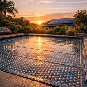 Read more about the article Eine Abdeckung für den Pool spart Wärme: Verdunstung, Energieverlust und konkrete Spartipps für Wärmepumpe und Solar